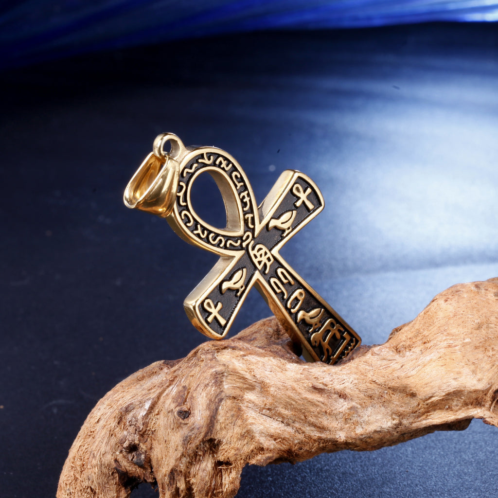 The Midnight Gold Ankh key of life Egyptian style by Excidious