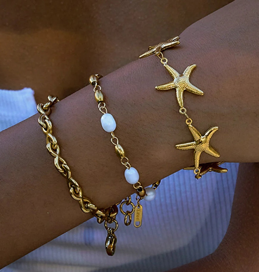 Pearl - Star Bracelet  by Excidious