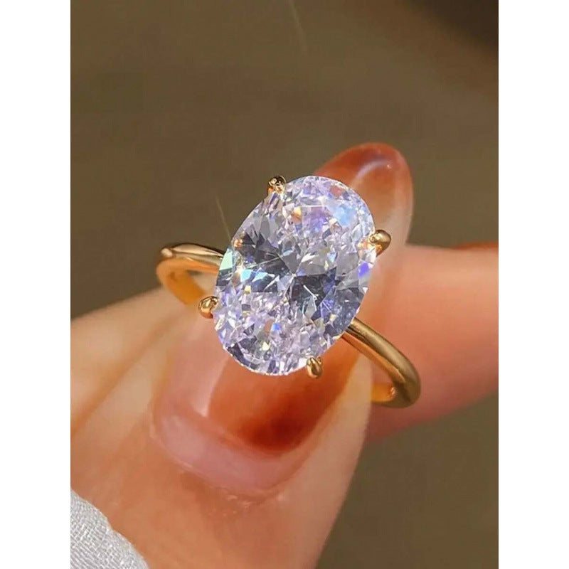 Excidious - Slytherin Ring – Elegant Oval Diamond