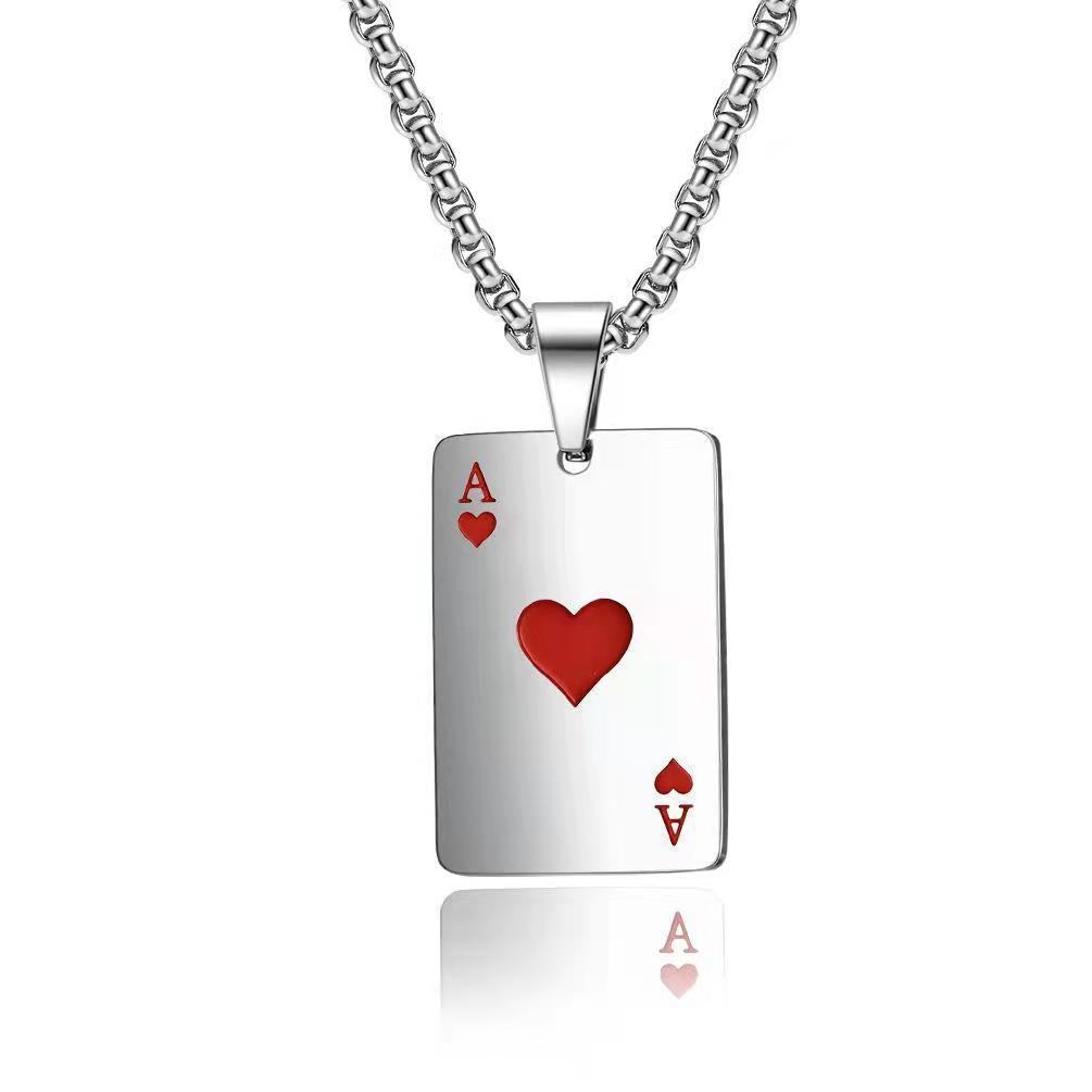 Play Cards Pendant Necklace by Excidious