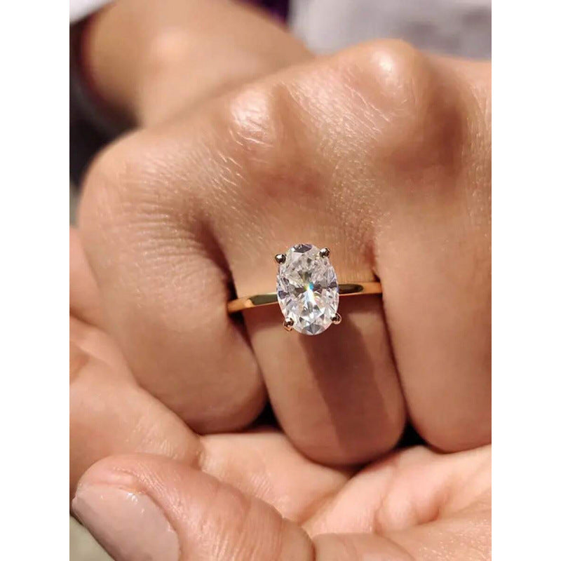 Excidious - Slytherin Ring – Elegant Oval Diamond