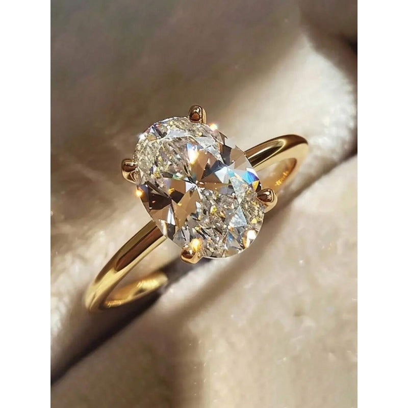 Excidious - Slytherin Ring – Elegant Oval Diamond