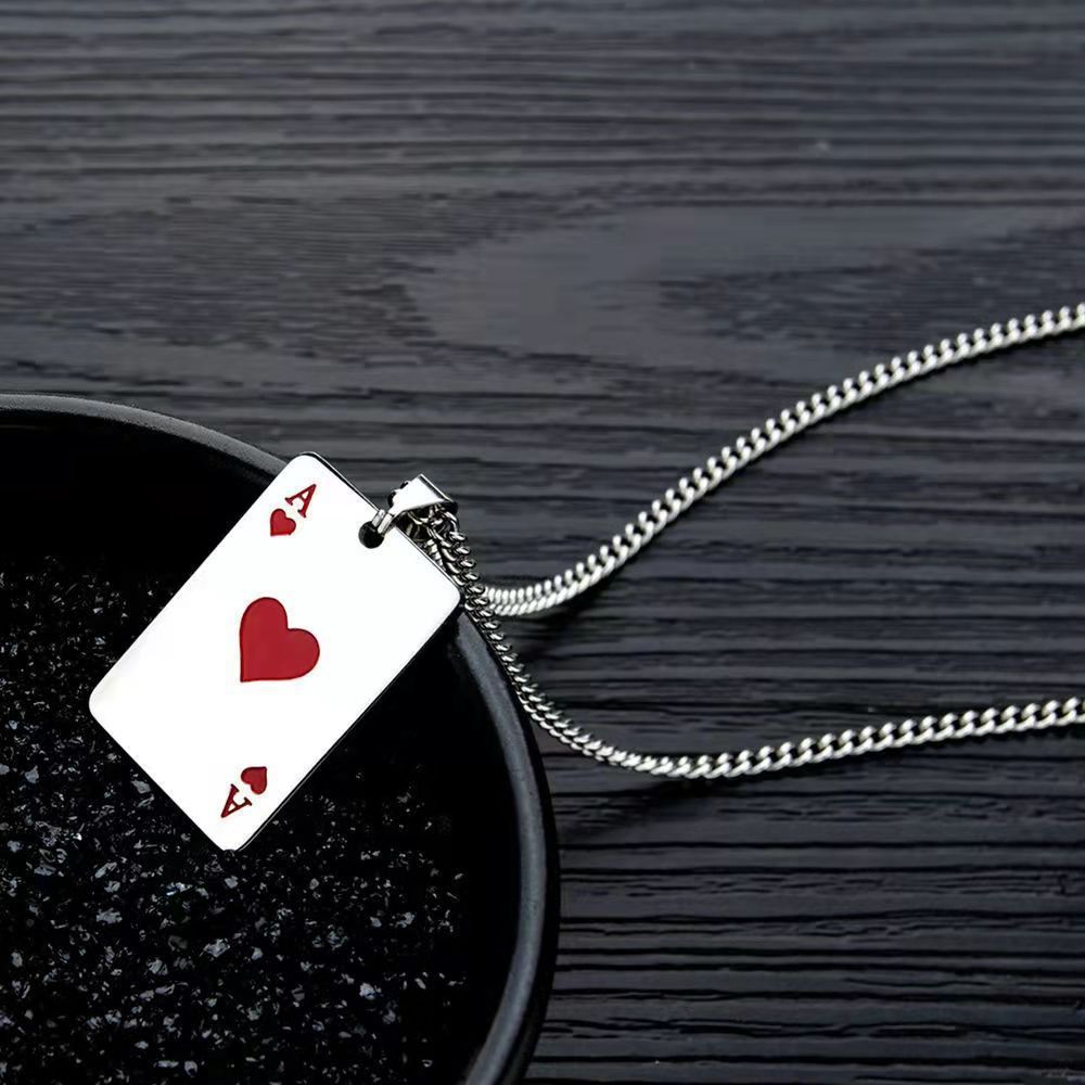 Play Cards Pendant Necklace by Excidious