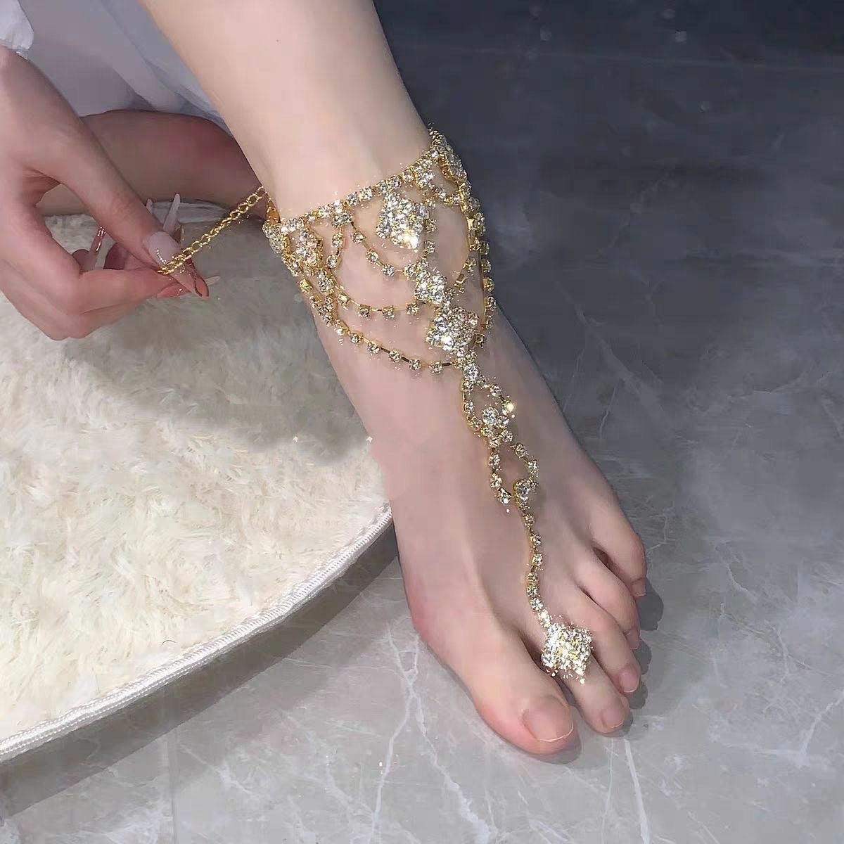 Retro Fashion Multi-layer Tassel Anklet | From Excidious