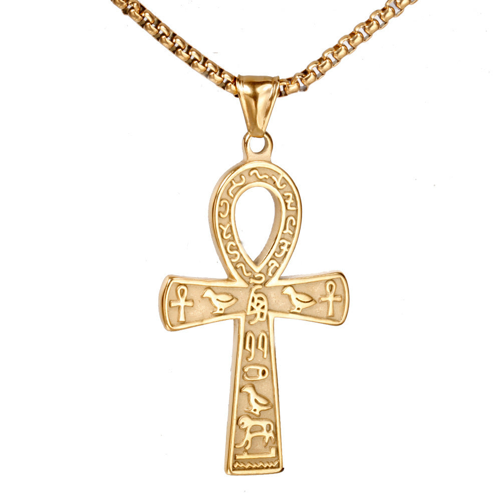 The Midnight Gold Ankh key of life Egyptian style by Excidious