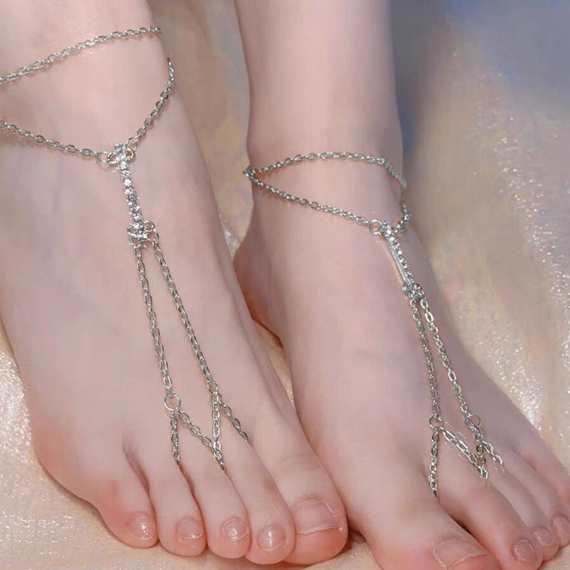 Retro Fashion Multi-layer Tassel Anklet | From Excidious
