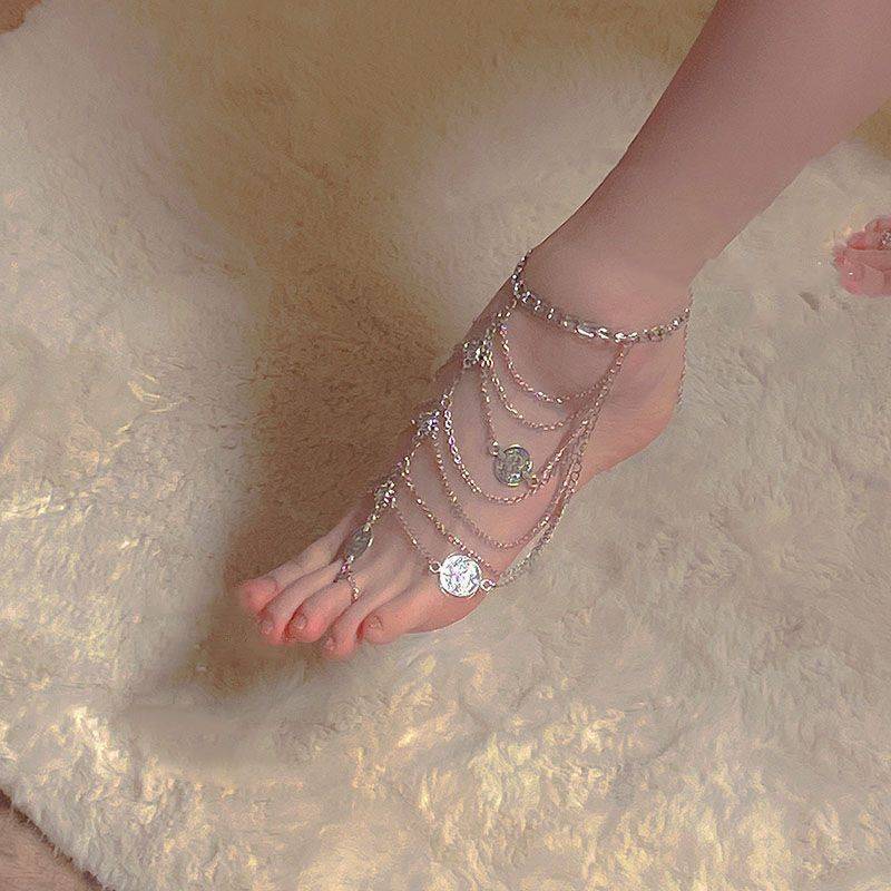 Retro Fashion Multi-layer Tassel Anklet | From Excidious