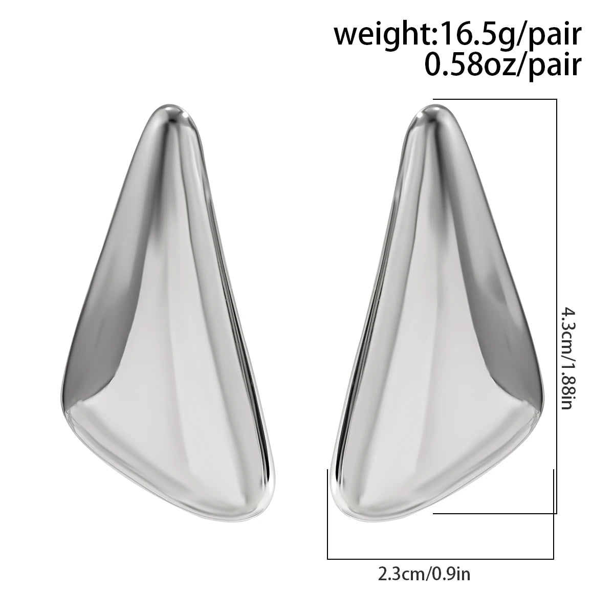 Ingemark Vintage Punk Smooth Metal Stud Earrings Women 2024 Trend Goth Geometric Piercing Earrings Ear Jewelry Accessories Gift