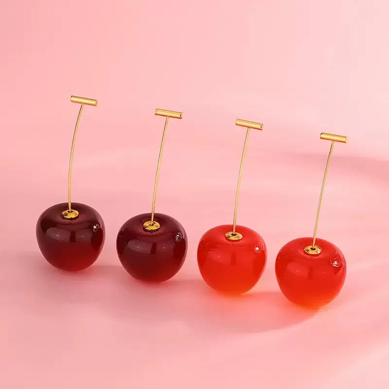Sweet Cherry Earrings for Women - Adorable 925 Silver Studs - Perfect Gift for Girls