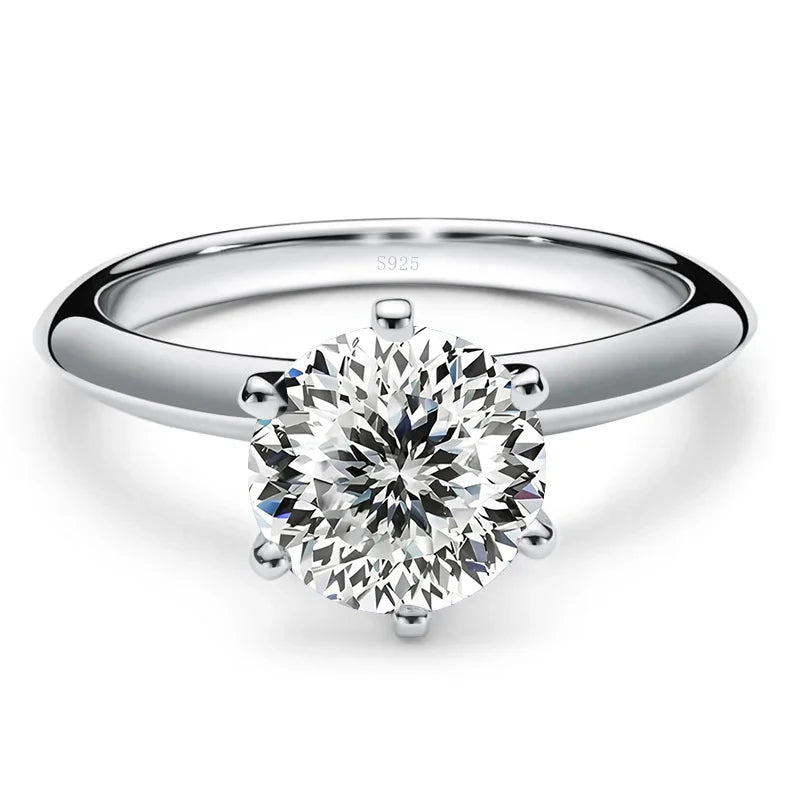 JoyceJelly 1/2/3/5ct Moissanite Ring For Women GRA Certified Sterling Silver 925 Luxury Jewelry Wedding Bands Wholesale Price