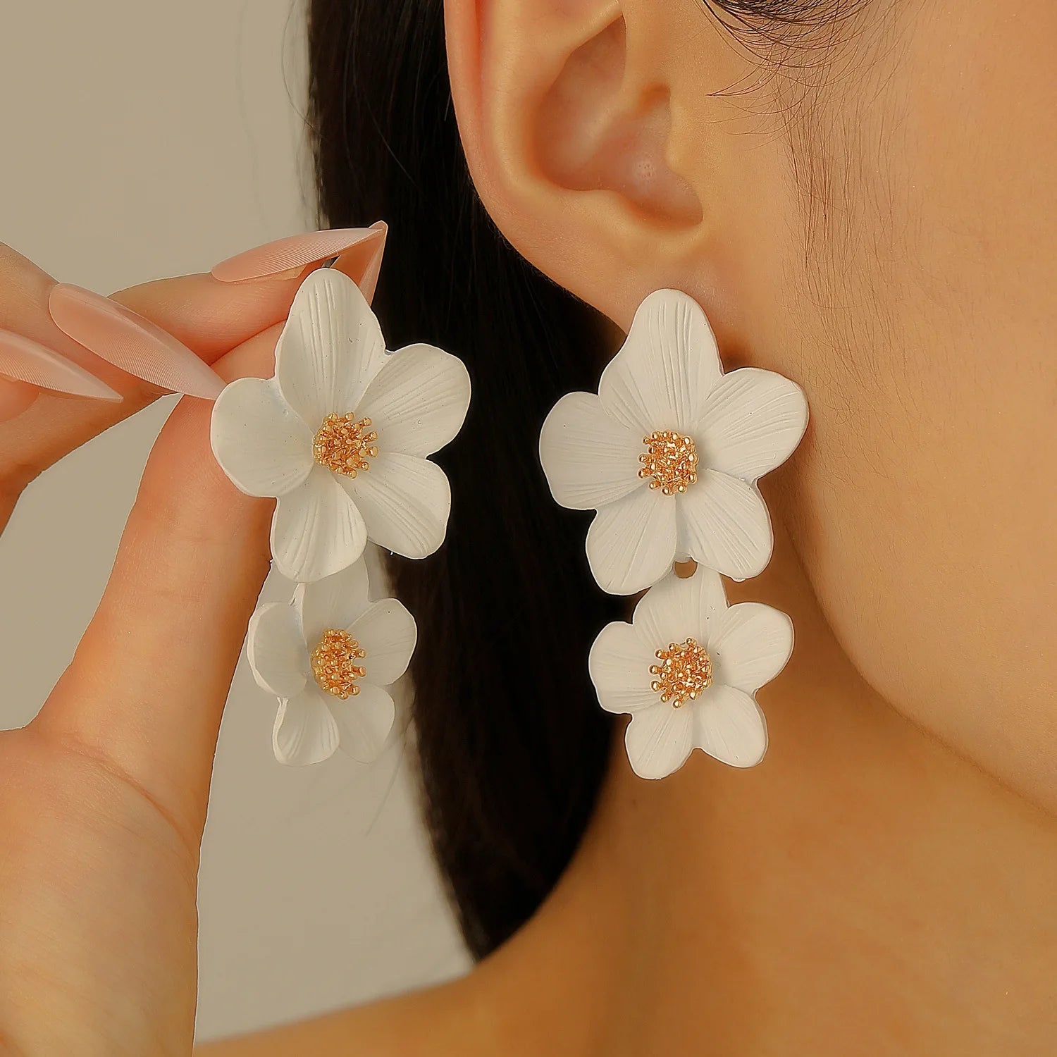 Summer Bohemian White Yellow Flower Charm Foot Chain Women Beach Vacation Anklet Trendy Daily Wearing Jewelry