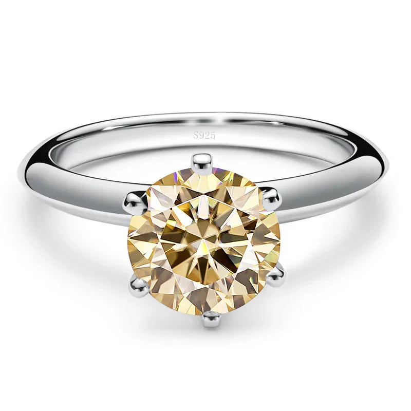 JoyceJelly 1/2/3/5ct Moissanite Ring For Women GRA Certified Sterling Silver 925 Luxury Jewelry Wedding Bands Wholesale Price