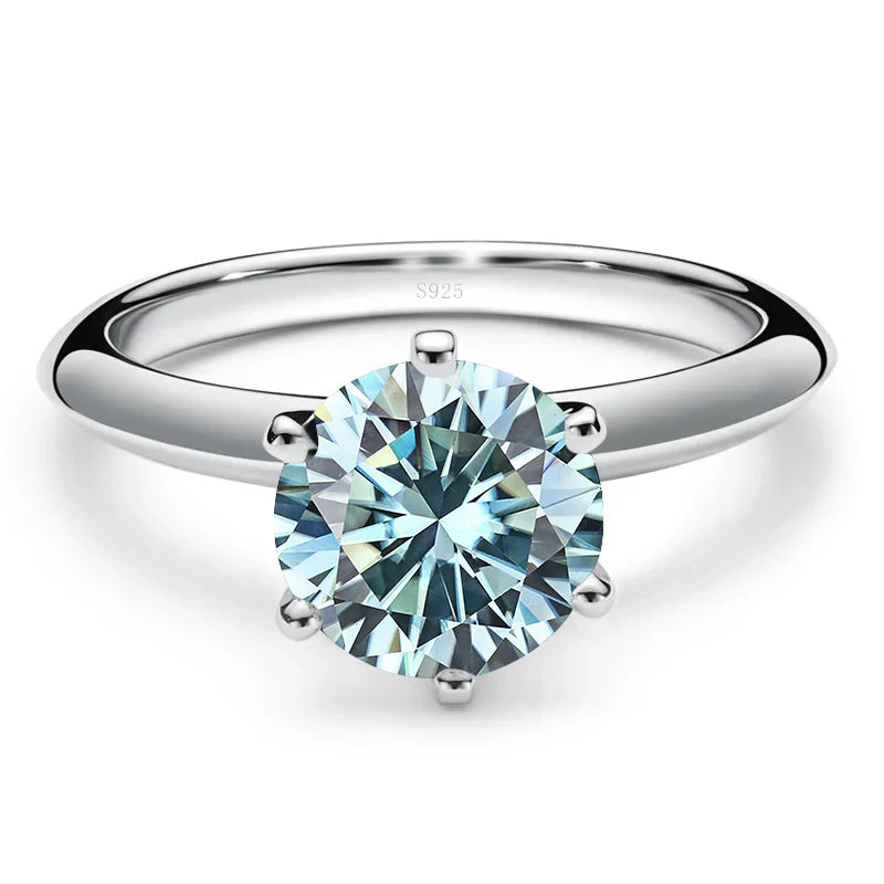 JoyceJelly 1/2/3/5ct Moissanite Ring For Women GRA Certified Sterling Silver 925 Luxury Jewelry Wedding Bands Wholesale Price