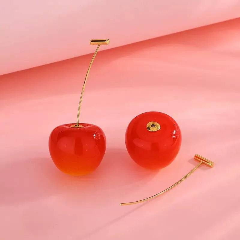 Sweet Cherry Earrings for Women - Adorable 925 Silver Studs - Perfect Gift for Girls