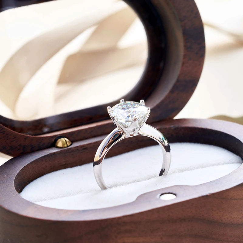 JoyceJelly 1/2/3/5ct Moissanite Ring For Women GRA Certified Sterling Silver 925 Luxury Jewelry Wedding Bands Wholesale Price