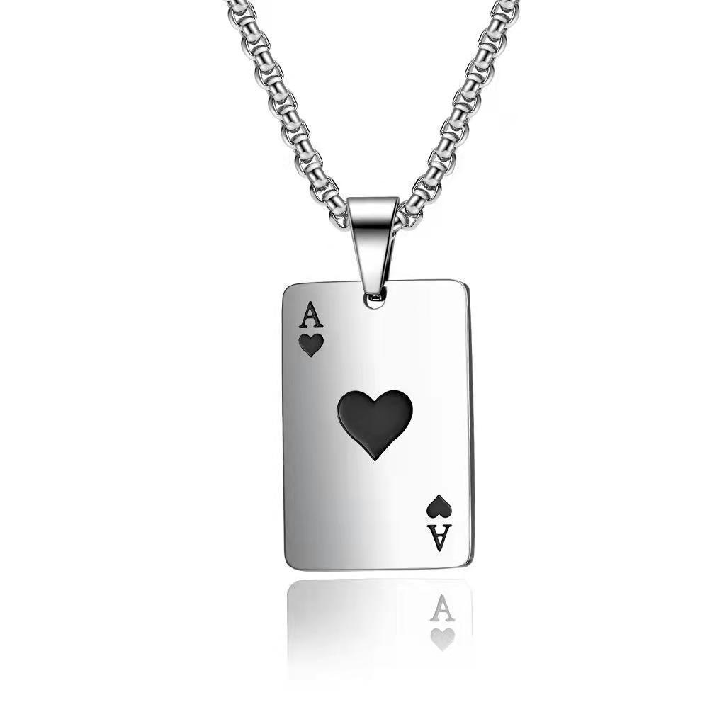 Play Cards Pendant Necklace by Excidious