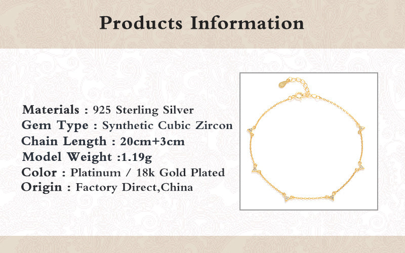 Lightning Diamond Anklet For Excidious