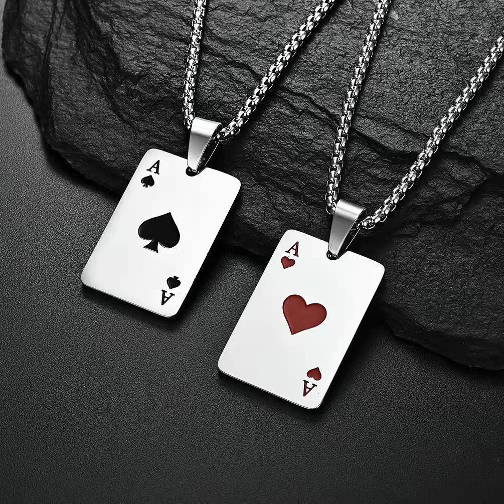Play Cards Pendant Necklace by Excidious