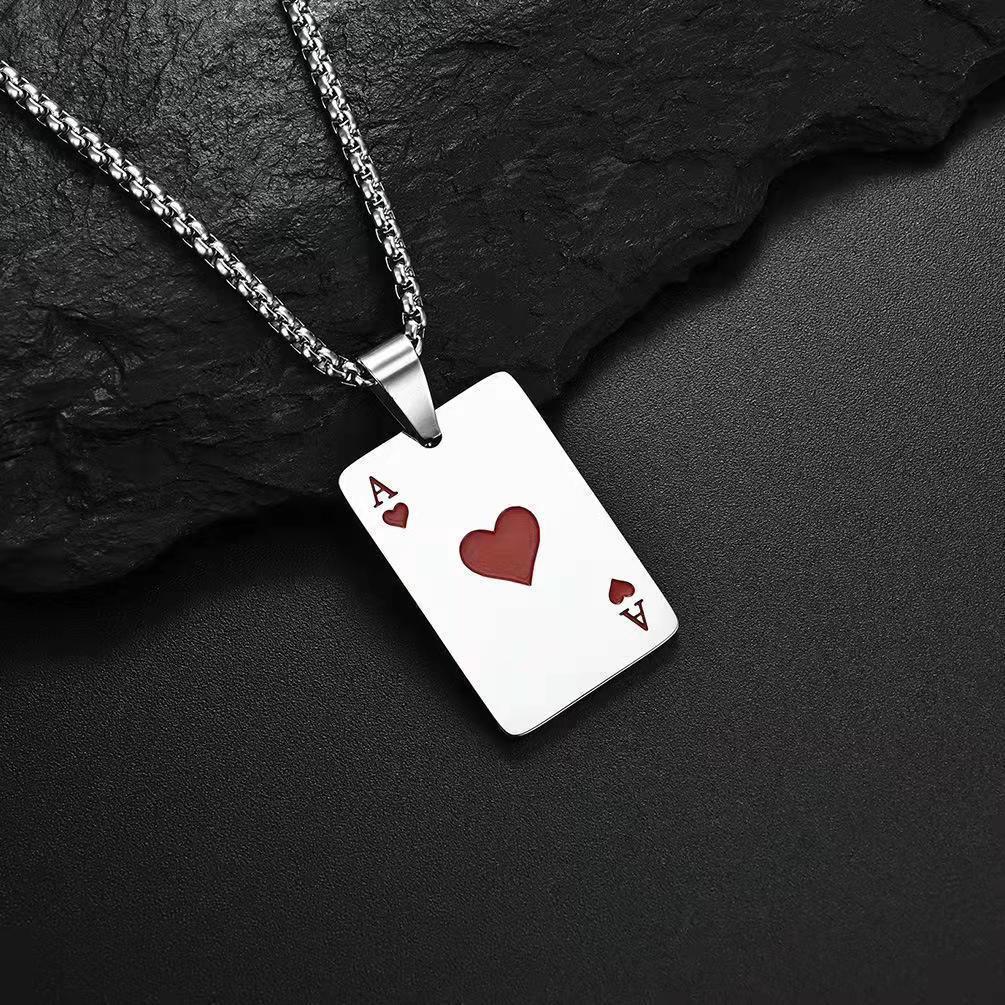 Play Cards Pendant Necklace by Excidious