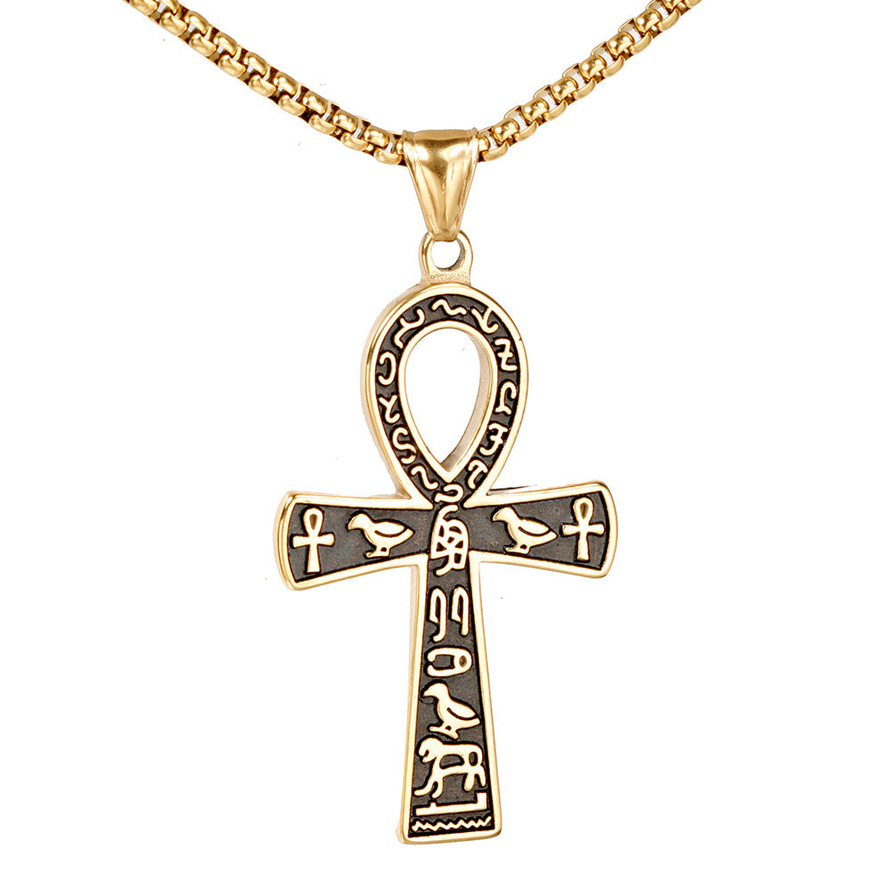 The Midnight Gold Ankh key of life Egyptian style by Excidious
