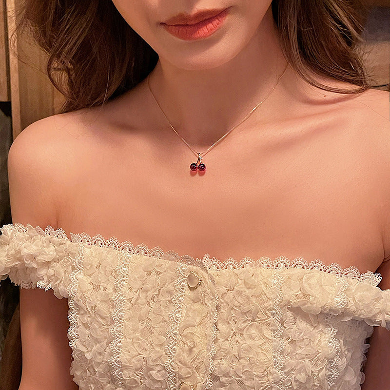 The Red Cherry Necklace by Excidious
